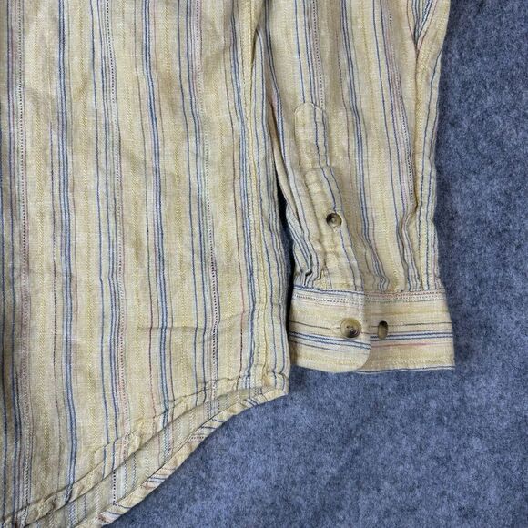 The Territory Ahead Shirt Mens 2XL 100% Linen Striped Button Down Gorpecore - Picture 3 of 9